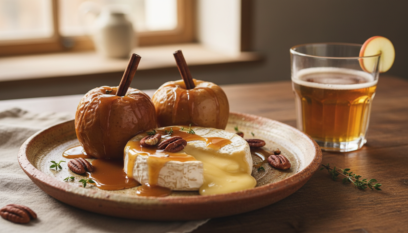 découvrez une recette gourmande alliant pommes au four caramélisées et camembert fondant pour un délicieux équilibre sucré-salé qui ravira vos papilles.