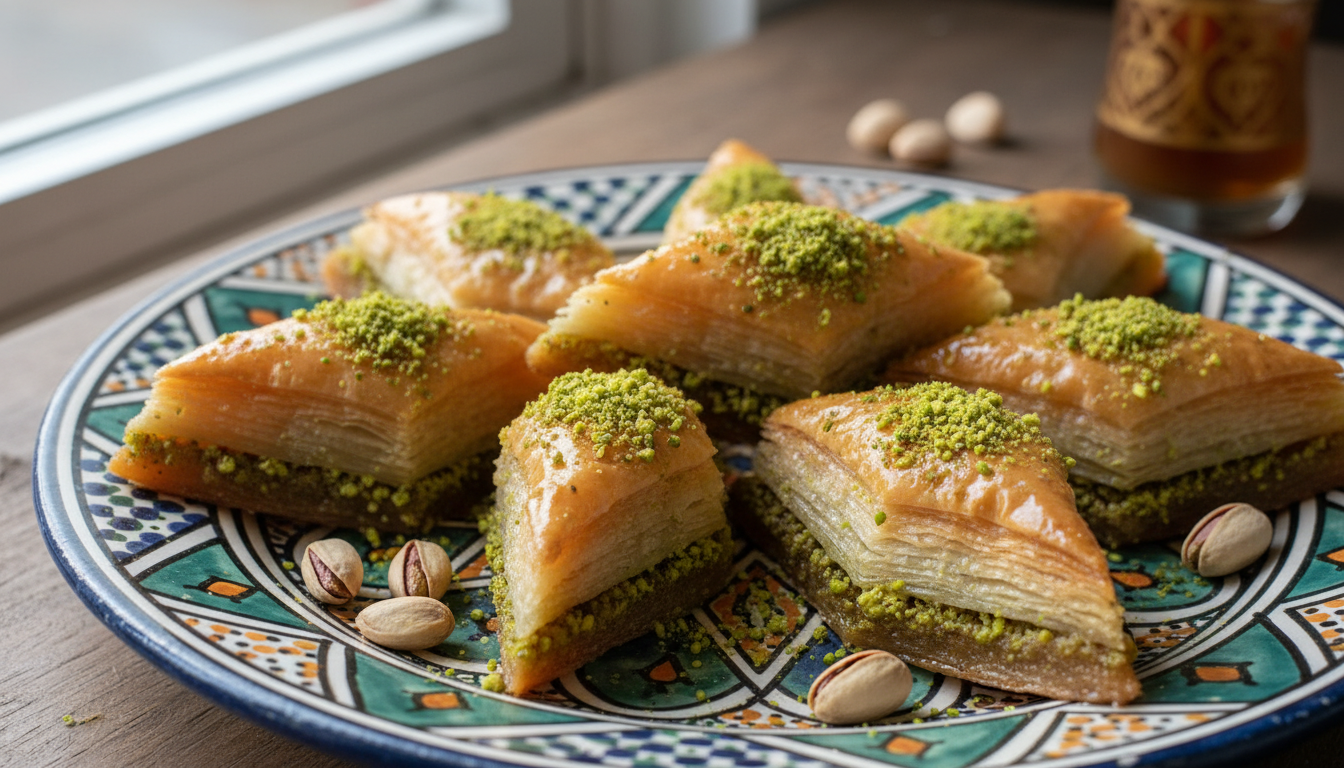 découvrez la recette gourmande des baklavas marocaines légères aux pistaches, un dessert délicieux et croustillant à savourer sans culpabilité. à tester absolument !