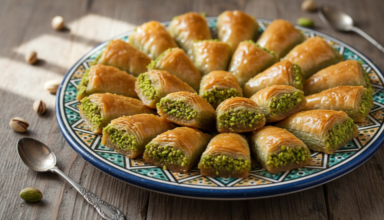 découvrez notre recette gourmande de baklavas marocaines légères aux pistaches, des douceurs croustillantes et parfumées à tester absolument pour un voyage sucré authentique.