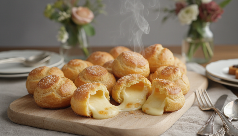 découvrez notre recette gourmande de gougères au camembert, des bouchées délicieusement fondantes à tester absolument pour régaler vos invités.