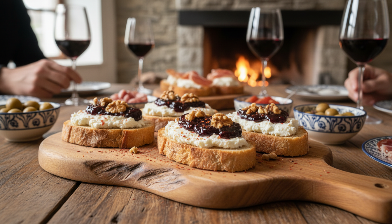 découvrez notre recette gourmande de tapas au fromage de brebis et cerises noires, idéale pour un apéritif savoureux et original à partager.