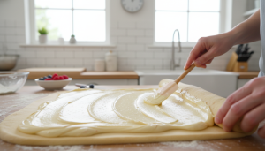savourez un délicieux chinois garni d'une crème pâtissière légère et onctueuse, parfait pour une pause gourmande pleine de douceur.