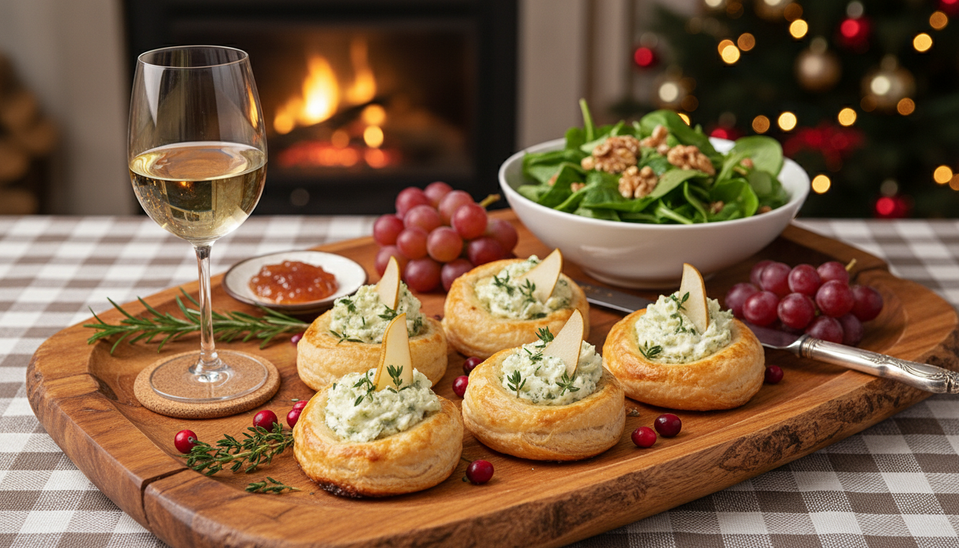 découvrez notre recette gourmande de feuilletés au fromage frais, ail, fines herbes et poires, un mélange savoureux et original à déguster en toute occasion.