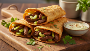 découvrez notre recette de fajitas croustillantes au bœuf caramélisé et céleri frais, une combinaison légère et savoureuse pour un repas gourmand et équilibré.