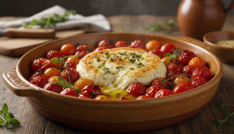 découvrez la recette parfaite de feta fondante et tomates rôties au four, une explosion de saveurs méditerranéennes pour un plat savoureux et facile à préparer.