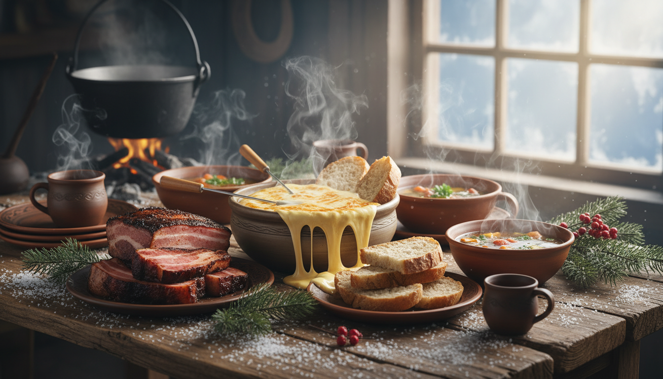 découvrez une recette réconfortante alliant fromages fondus, lard paysan et bouillons savoureux pour affronter l'hiver avec gourmandise et chaleur.