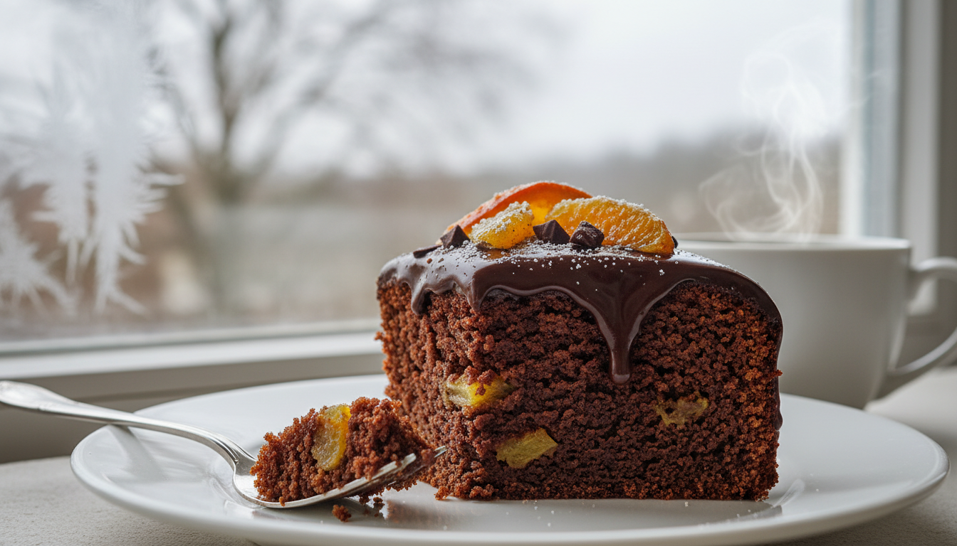 découvrez notre gâteau moelleux aux clémentines et chocolat noir, une douceur parfumée parfaite pour réchauffer vos journées d'hiver avec gourmandise et finesse.