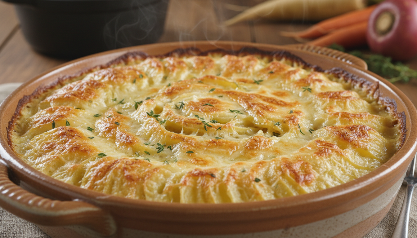 découvrez notre recette de gratin fondant de panais et pommes de terre, une astuce gourmande pour faire apprécier les légumes d'hiver aux enfants tout en régalant toute la famille.