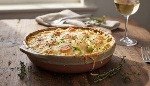 découvrez notre recette festive de gratin poireaux-saint-jacques, un plat rapide à préparer et savoureux qui ravira vos invités.