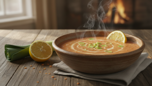 découvrez une recette légère et réconfortante pour les soirs d'hiver : soupe de lentilles corail, poireau et citron, parfaite pour se réchauffer sans se sentir lourd.