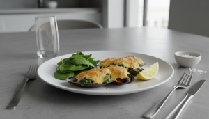 découvrez la recette légère de moules et épinards en gratin, idéale pour un repas savoureux et sain sans culpabilité.