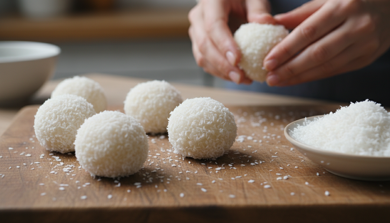 découvrez nos perles de coco maison, une délicieuse gourmandise alliant douceur exquise et cœur fondant irrésistible, parfaite pour les amateurs de saveurs authentiques.