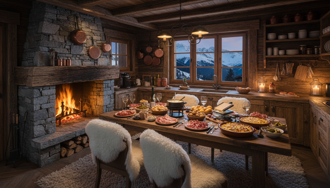 découvrez un gratin savoyard fondant alliant le goût authentique du reblochon et la saveur fumée de la saucisse de morteau, pour une immersion gourmande au cœur d'un chalet chaleureux.