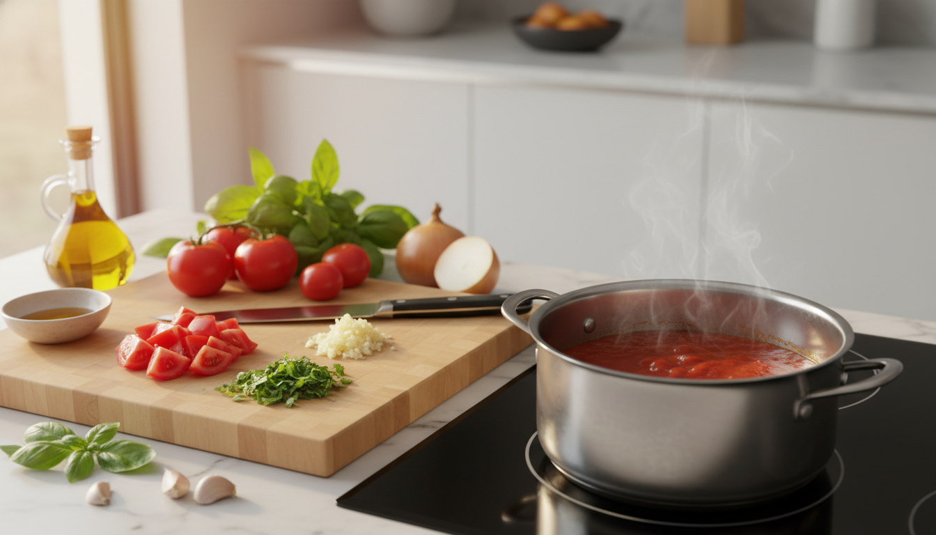 découvrez comment préparer rapidement une délicieuse sauce maison pour spaghettis, facile et savoureuse, idéale pour un repas en un clin d'œil.