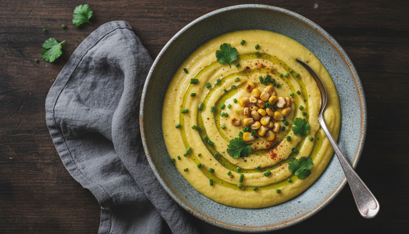 découvrez une purée de maïs au curry façon fromage frais, une recette savoureuse, légère et facile à préparer pour un repas gourmand et équilibré.