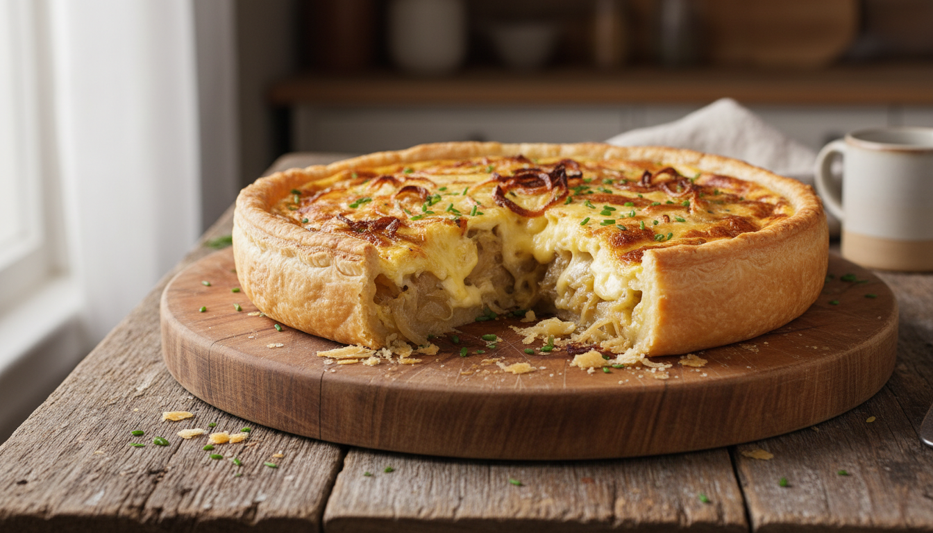 découvrez notre recette de quiche croustillante aux oignons et fromage, une préparation crémeuse et savoureuse qui deviendra vite votre incontournable pour des dîners gourmands et faciles à réaliser.