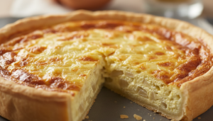 découvrez la recette facile et délicieuse de la quiche croustillante aux oignons et fromage, une préparation crémeuse et savoureuse qui séduira toute la famille à l'heure du dîner.