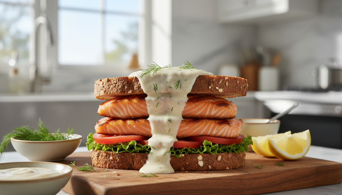 découvrez notre recette gourmande et équilibrée de sandwich healthy au saumon avec une sauce béchamel allégée, parfaite pour un repas savoureux et léger.
