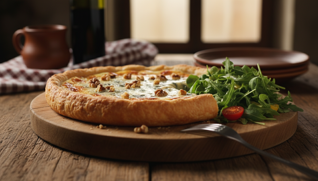 découvrez la tarte au gorgonzola, une délicieuse escapade gourmande qui met à l'honneur le fromage italien, alliant saveurs riches et tradition culinaire.
