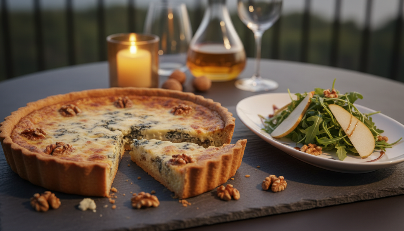 découvrez la tarte au gorgonzola, une délicieuse escapade gourmande qui met à l'honneur le fromage italien au goût unique et intense. parfaite pour les amateurs de saveurs authentiques.