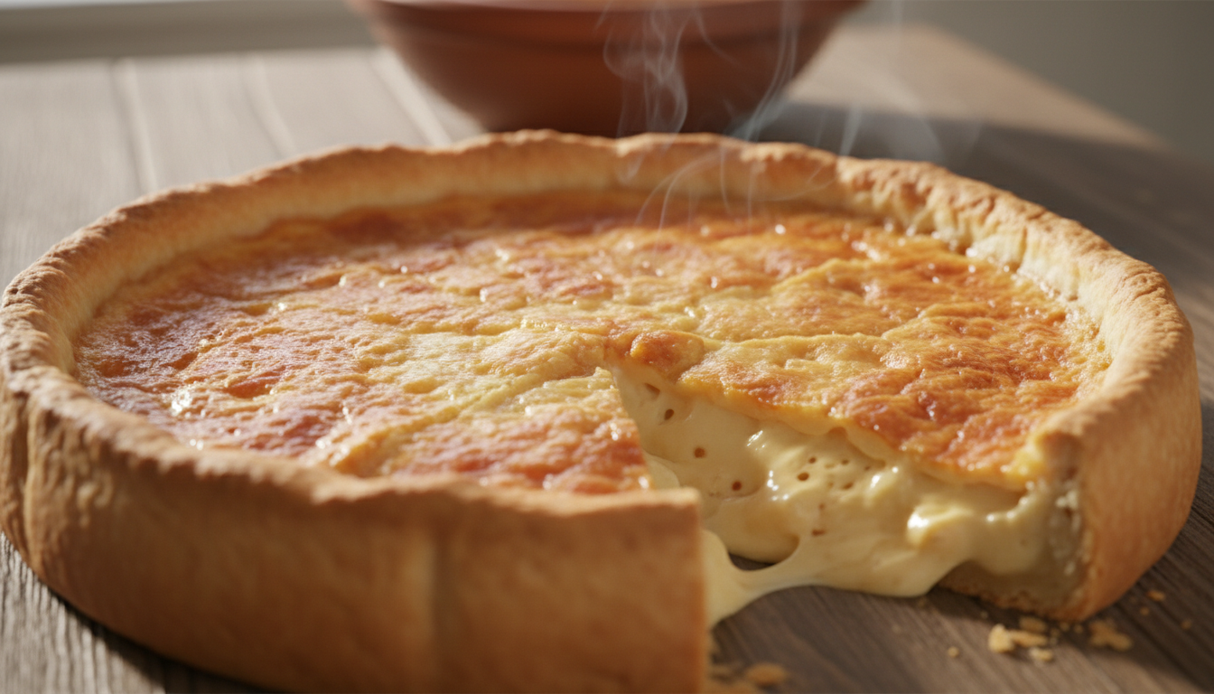 découvrez la tarte au maroilles, avec sa croûte dorée et son cœur crémeux, idéale pour réchauffer vos repas en toute gourmandise.
