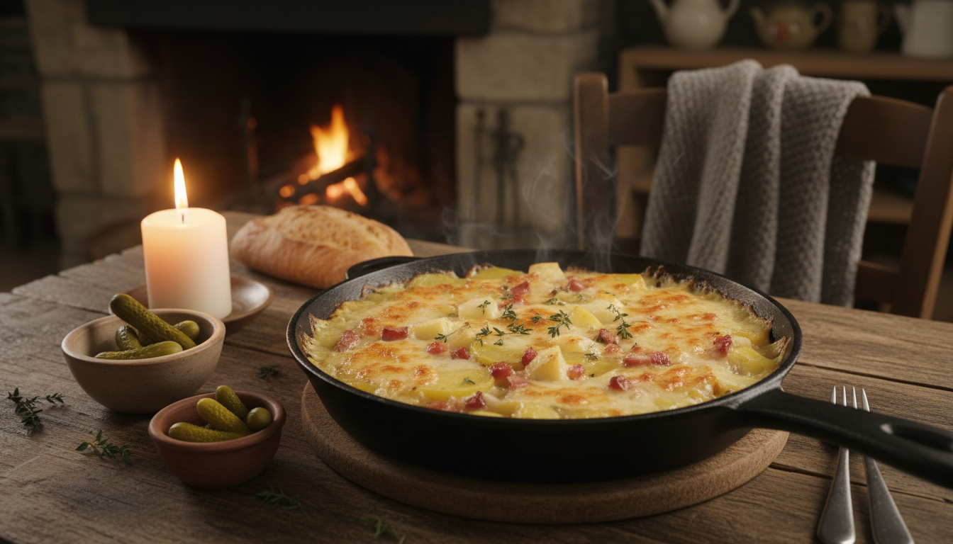 découvrez notre recette simple et savoureuse de tartiflette gourmande au maroilles, un plat réconfortant parfait pour les amateurs de saveurs authentiques.