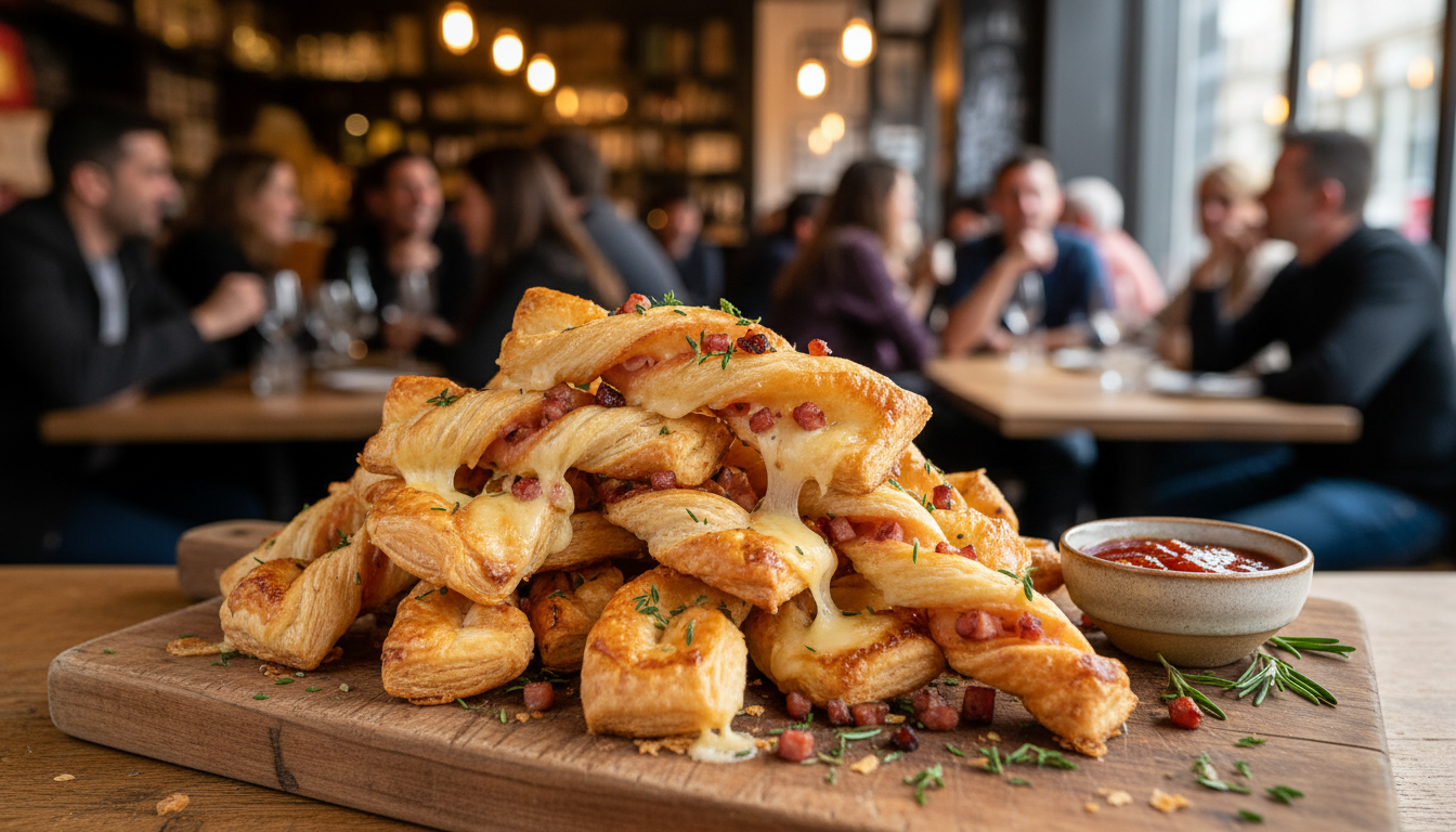 découvrez notre recette facile et savoureuse de torsades croustillantes au jambon et gouda, parfaite pour un apéritif gourmand ou un repas rapide.