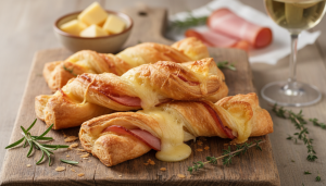 découvrez notre recette facile et savoureuse de torsades croustillantes au jambon et gouda, parfaite pour un apéritif gourmand et rapide à préparer.