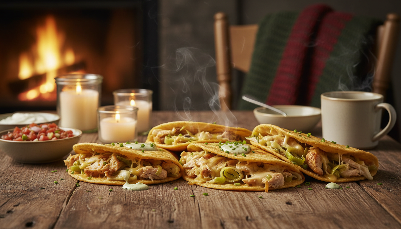 découvrez la recette des tortillas poireaux-poulet fondantes, un plat d'hiver gourmand et rapide à préparer pour réchauffer vos soirées en toute simplicité.