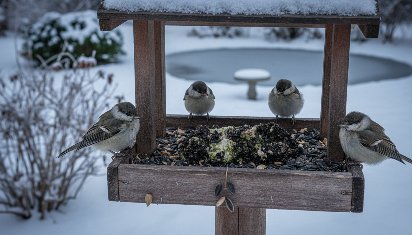 découvrez comment une simple erreur dans la mangeoire peut transformer l'hiver en un drame pour les oiseaux, et apprenez à mieux les protéger.