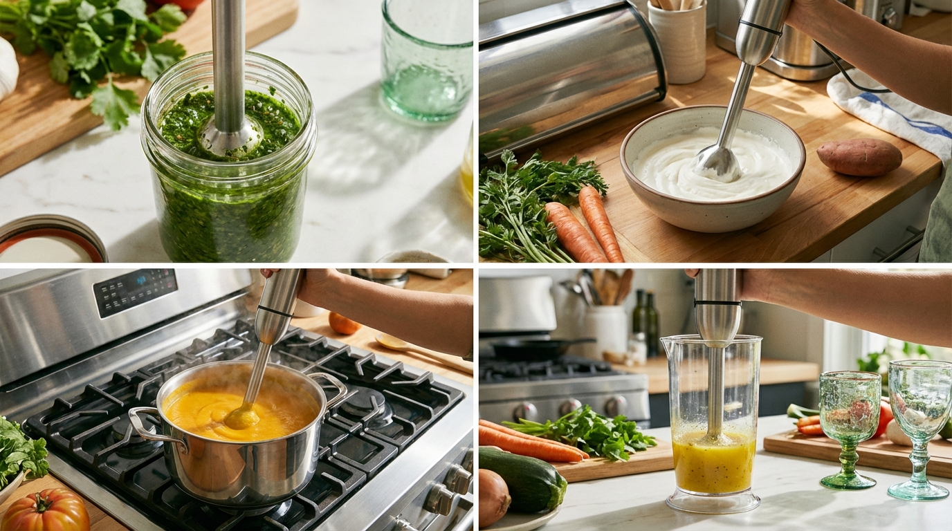 découvrez des utilisations étonnantes et inattendues de votre mixeur plongeant pour transformer vos préparations culinaires et faciliter votre quotidien en cuisine.