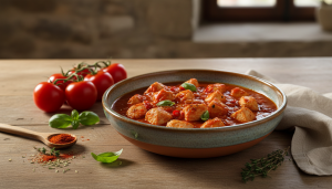 savourez des blancs de dindonneau mijotés à la tomate, une recette alliant légèreté et saveurs riches pour un repas équilibré et gourmand.