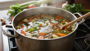 découvrez comment préparer un bouillon de légumes maison délicieux en utilisant vos épluchures. une recette simple, économique et savoureuse pour sublimer vos plats.