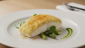 découvrez notre recette de cabillaud délicat en croûte croustillante au parmesan, relevée d'un parfum épicé au curry pour un mariage savoureux et original.