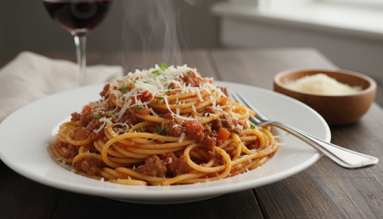 découvrez comment ces spaghettis bolognaise transforment une soirée ordinaire en un festin réconfortant, parfait à savourer encore et encore.