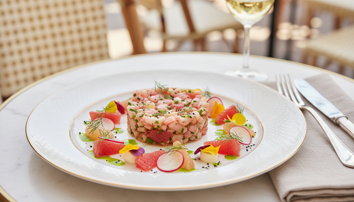 découvrez notre recette estivale alliant crevettes croquantes, pamplemousse juteux et fromage au saumon pour une explosion de saveurs fraîches et gourmandes.