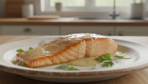 découvrez notre recette simple et gourmande de pavé de saumon nappé d’une sauce au vin blanc légère, un délice parfait pour vos repas raffinés.