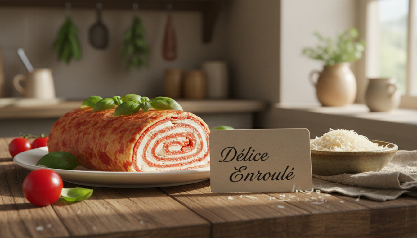 découvrez notre recette facile et gourmande de délice enroulé, un gâteau léger composé de crêpes à la tomate et au fromage, parfait pour un repas savoureux et original.