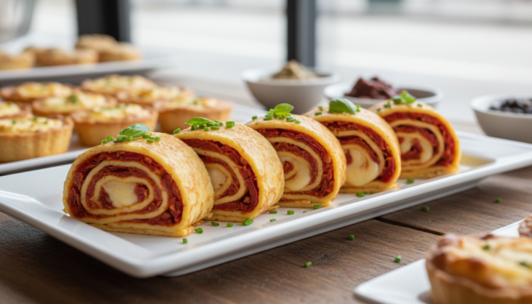découvrez notre recette facile et gourmande de délice enroulé : un gâteau léger de crêpes à la tomate et au fromage, parfait pour un repas savoureux et original.