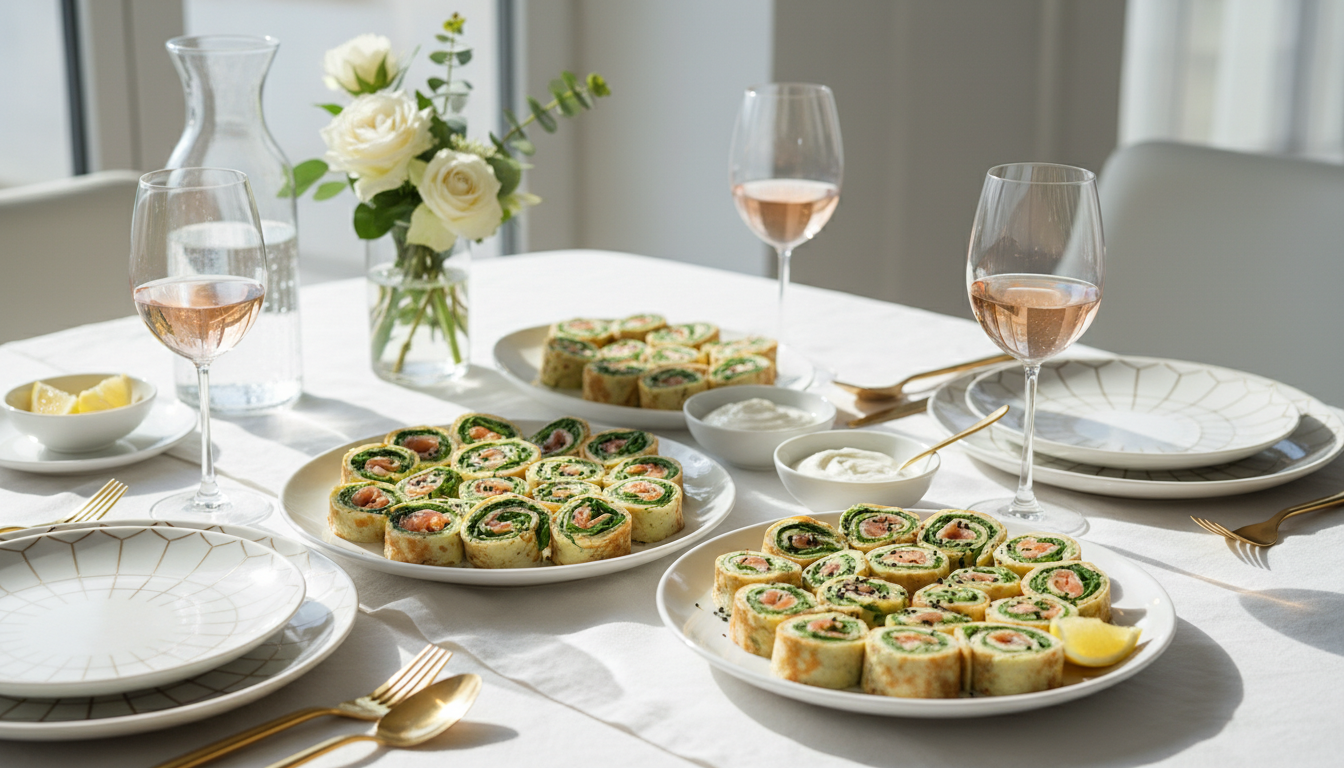 découvrez notre recette facile de délice roulé aux épinards, saumon fumé et fromage frais, une combinaison savoureuse qui ravira vos papilles à chaque bouchée.