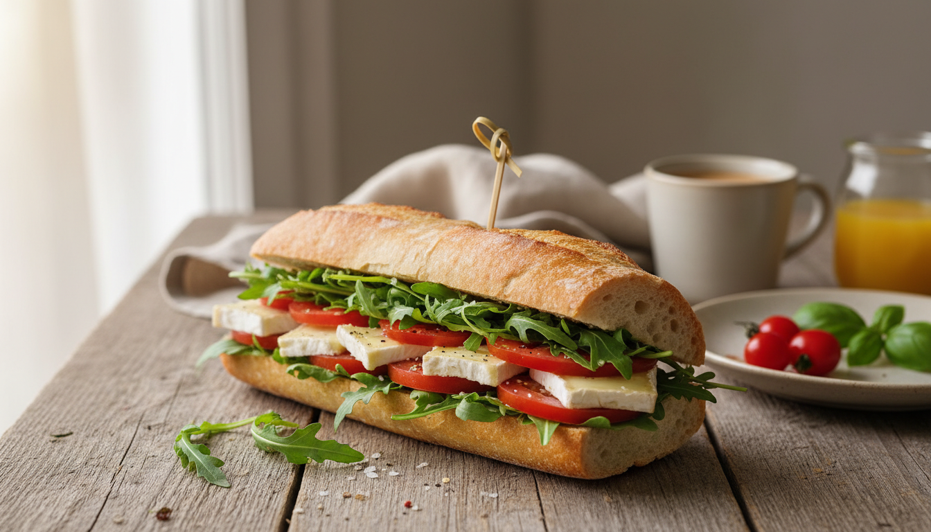 découvrez notre recette gourmande de délice viennois au fromage, tomate et roquette, un savoureux mélange parfait pour un repas simple et délicieux à ne pas manquer.