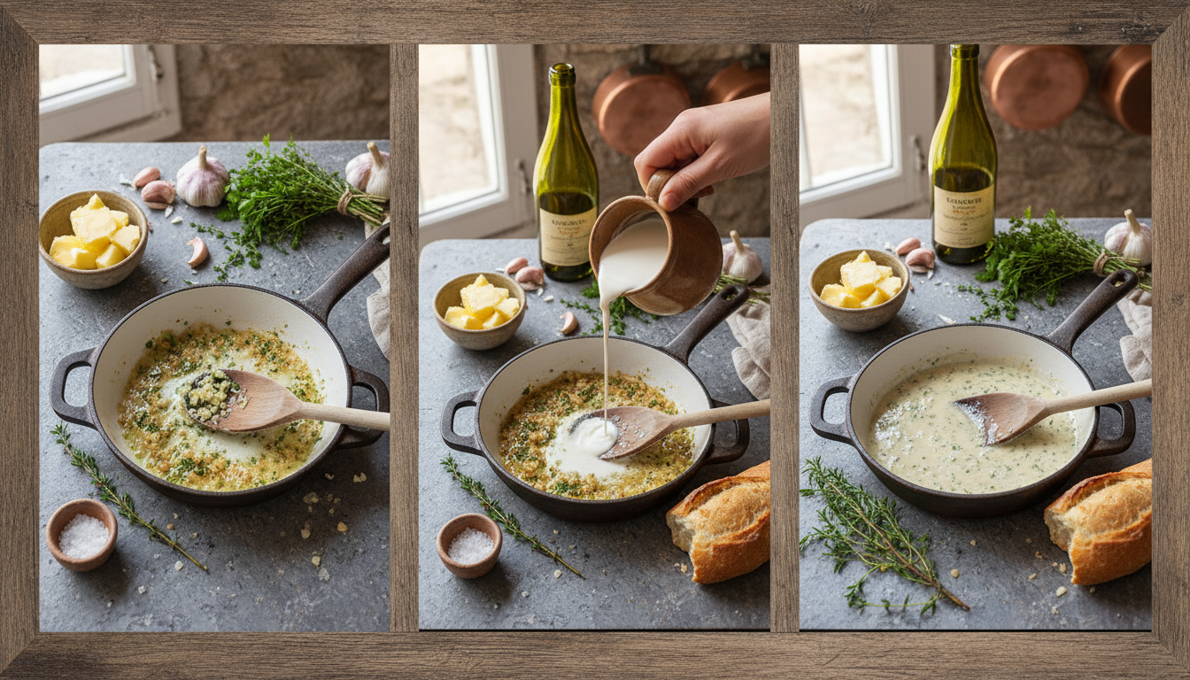 découvrez notre délicieuse sauce onctueuse à l'ail et aux fines herbes, l'accompagnement idéal pour rehausser et sublimer tous vos plats avec une saveur unique.