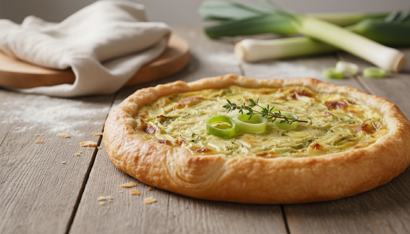 découvrez notre recette facile et légère de tarte aux poireaux, parfaite pour un repas savoureux et sain sans culpabilité.
