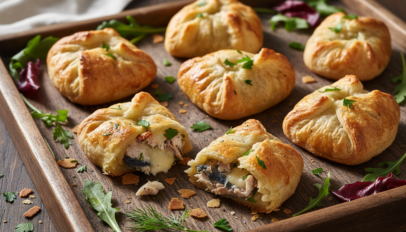 découvrez la recette savoureuse des chaussons de sardines au fromage frais parfumé à l'ail et aux fines herbes, un délice facile à préparer pour vos repas gourmands.