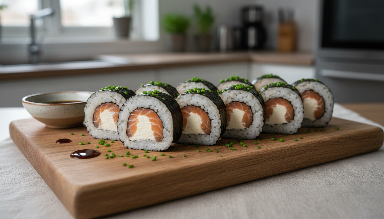 découvrez notre recette facile et gourmande de makis au saumon fumé et fromage frais, idéale pour un apéritif ou un repas léger savoureux.