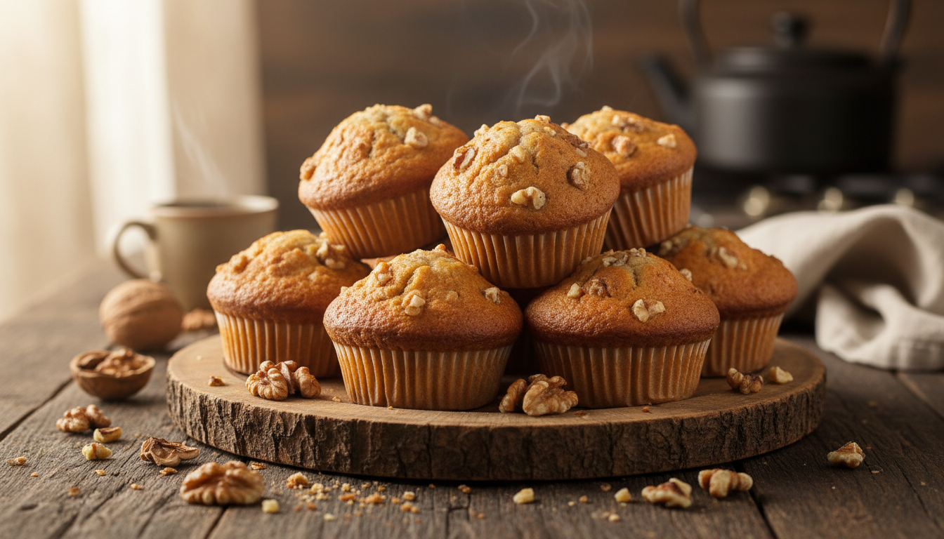 découvrez notre recette simple et rapide de muffins aux noix, parfaits pour une douceur légère et savoureuse à tout moment de la journée.