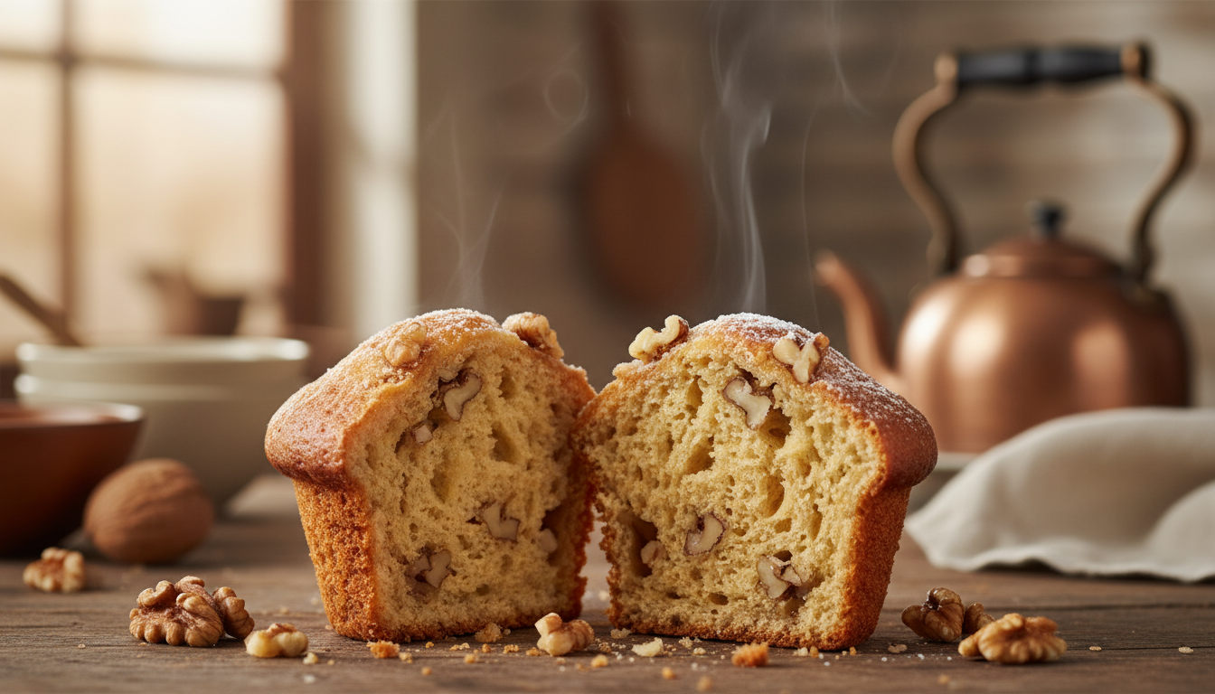 découvrez notre recette simple et rapide de délicieux muffins aux noix, parfaits pour une douceur légère à savourer à tout moment de la journée.