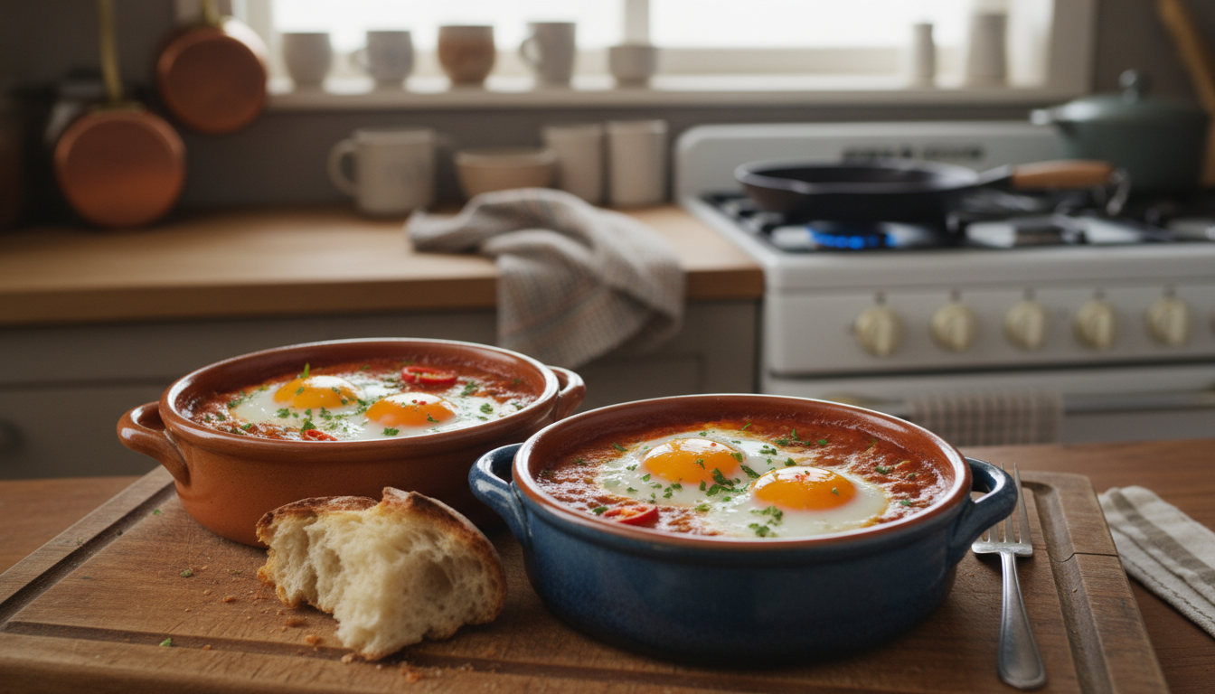 découvrez une recette simple et savoureuse d’œufs à la tomate au four, parfaite pour un dîner réconfortant en mars, avec seulement trois ingrédients du placard.