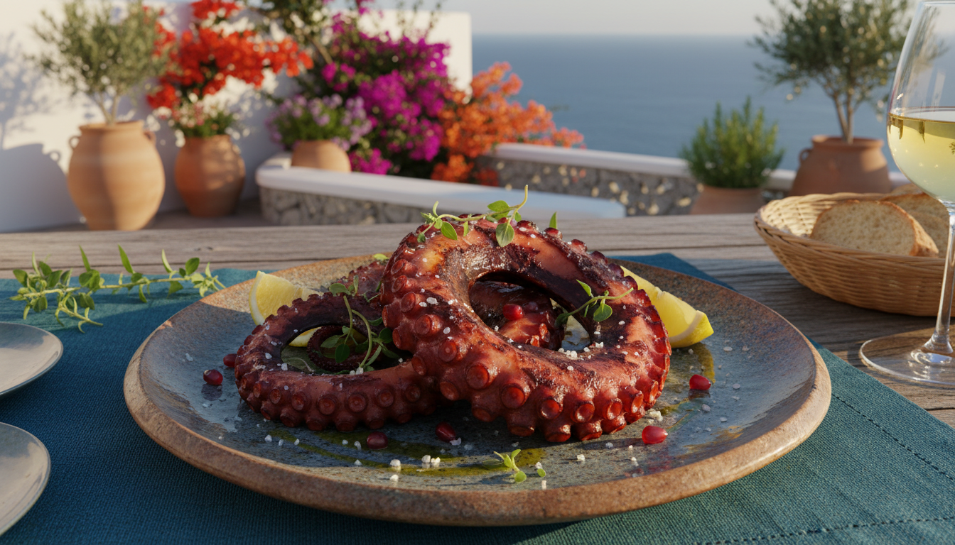 découvrez comment préparer un poulpe grillé en seulement trois minutes avec une cuisson intense pour des saveurs explosives et une fête inoubliable.