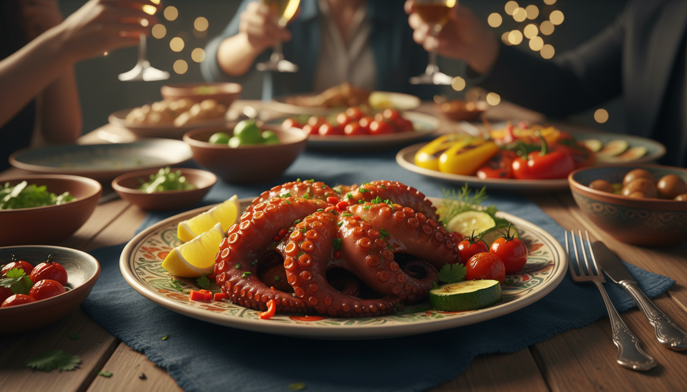 découvrez comment préparer un poulpe grillé en seulement trois minutes, alliant cuisson intense et saveurs explosives pour rendre votre fête inoubliable.